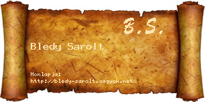 Bledy Sarolt névjegykártya